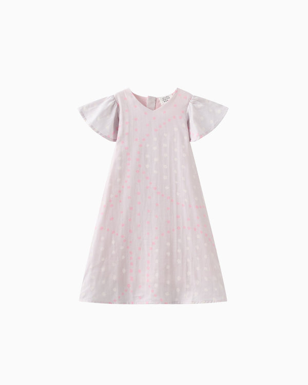 Pink-a-Dot Watercolor Flutter Dress