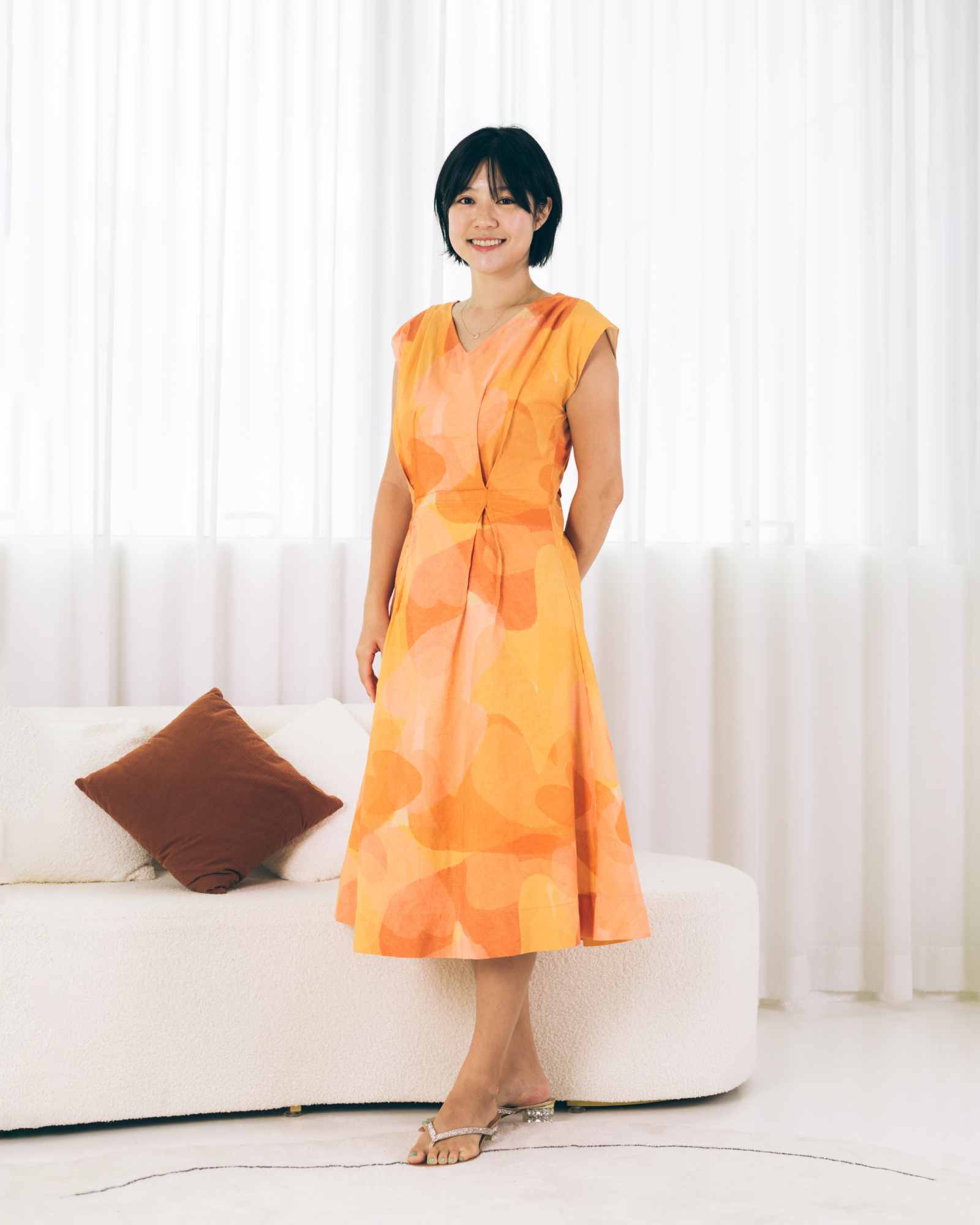 ゴールデン ブロッサム マムズ プリーツ ドレス