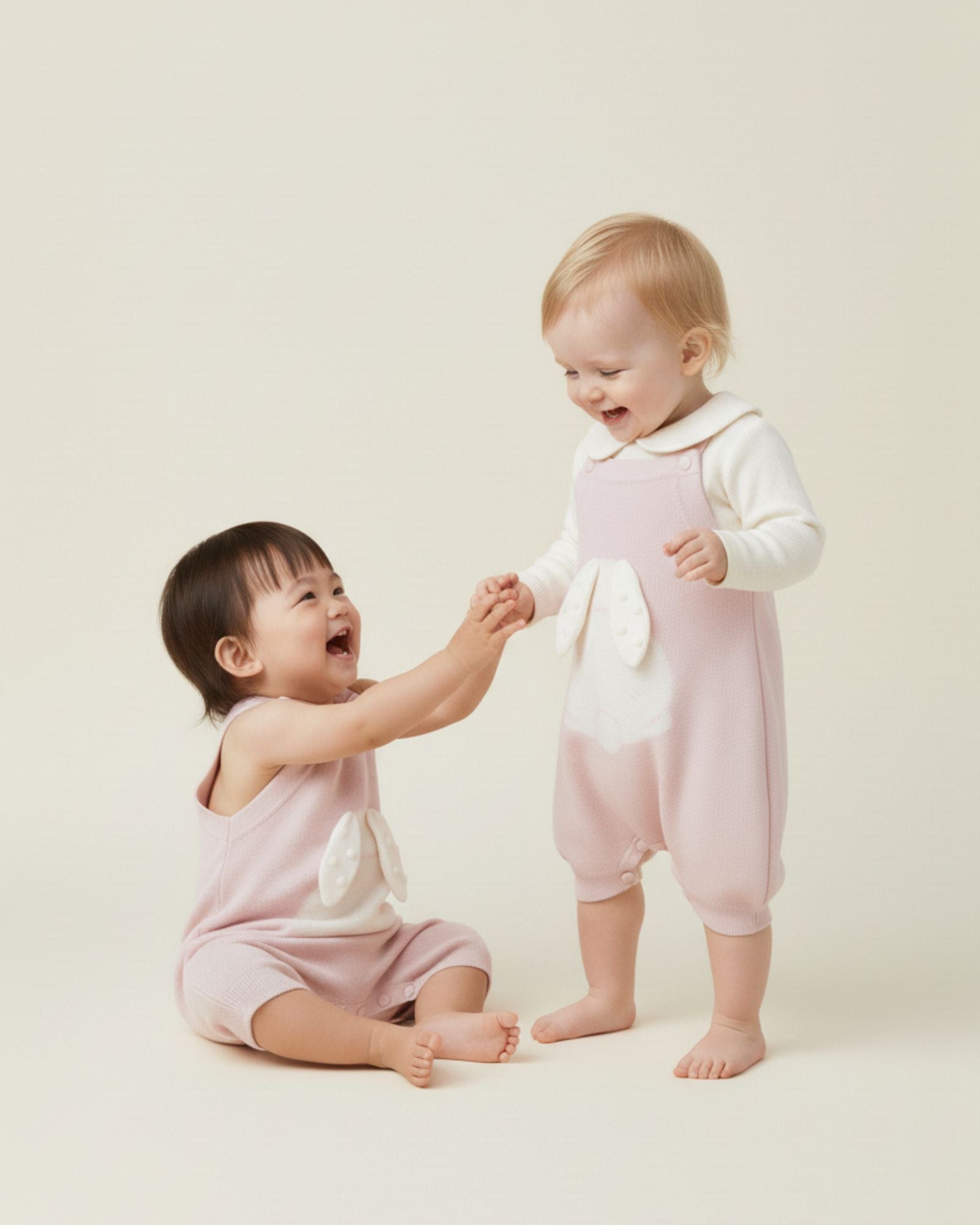 Pre-order: Bunny Knitted Baby Romper