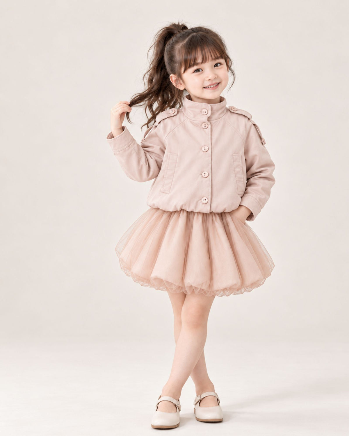 Cropped Balloon Trench Coat (Kids & Adults)