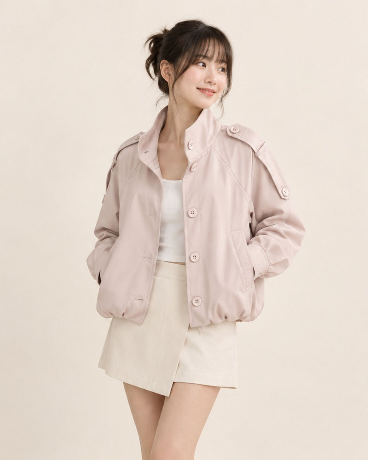 Cropped Balloon Trench Coat (Kids & Adults)