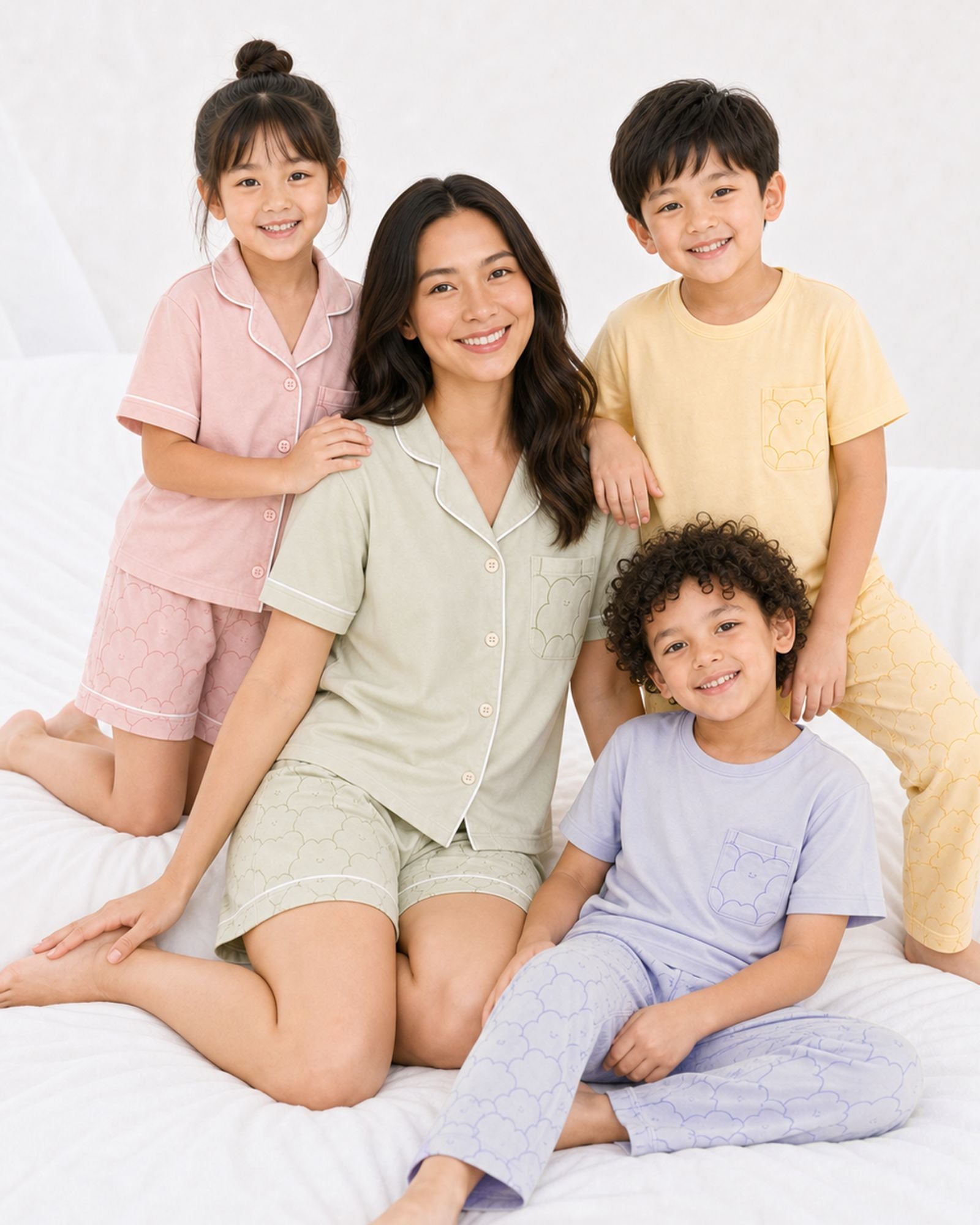 Pre-order: Kids Cloud Pyjamas Set - Banana Sorbet