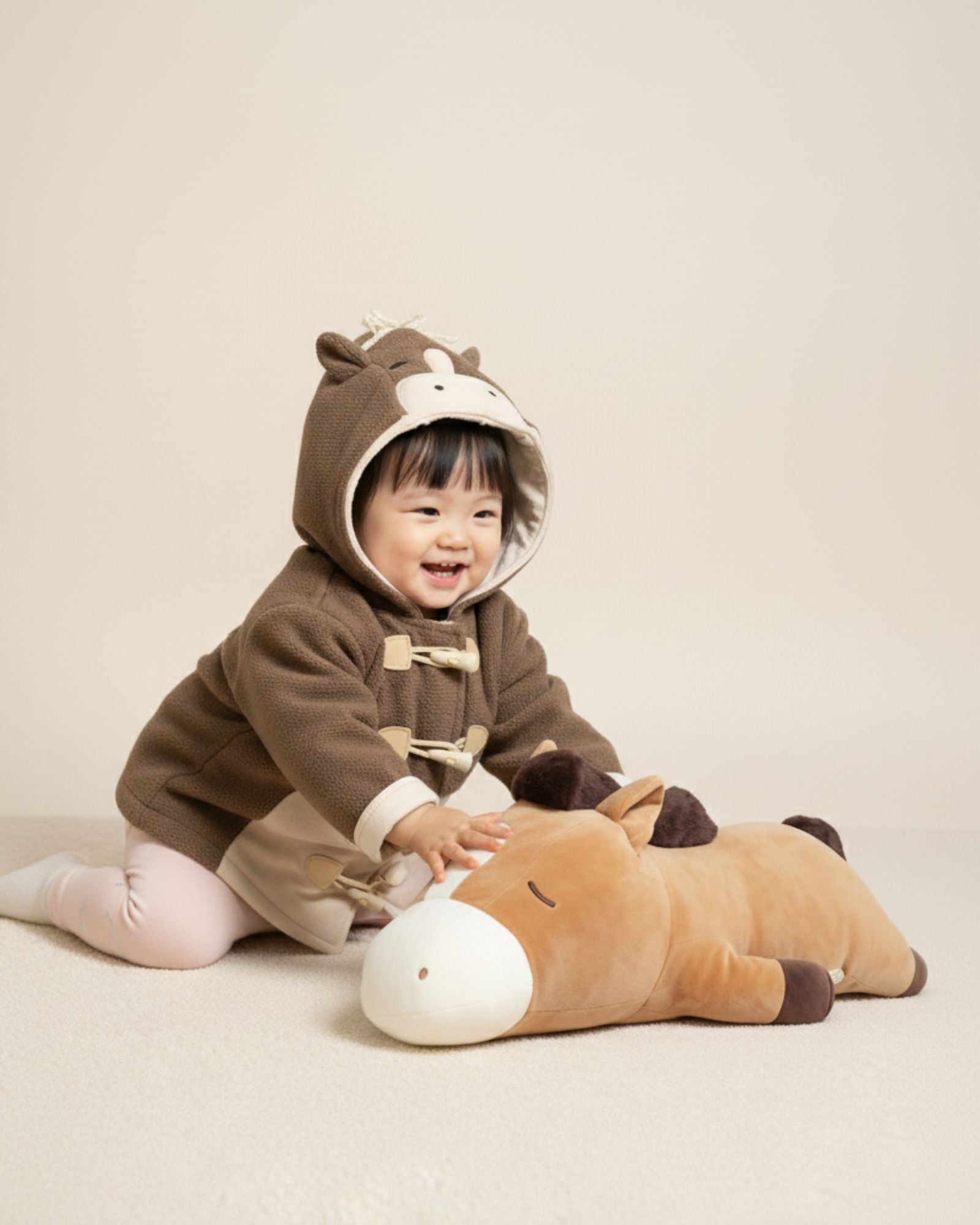 Liv Heart Pony Pillow - Brown