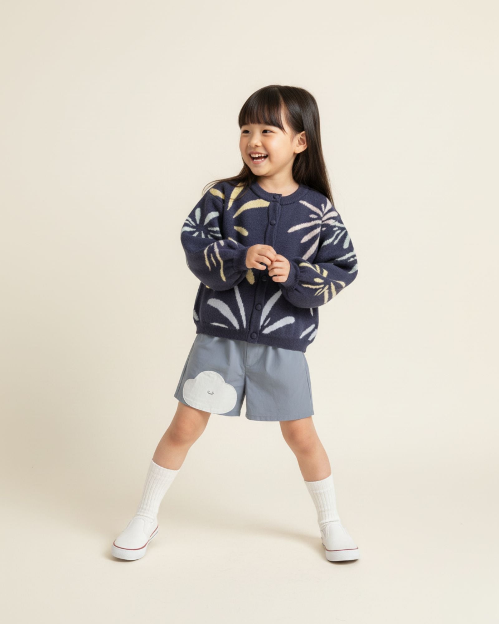 Pre-order: Mochi Cloud Kids Shorts - Ash