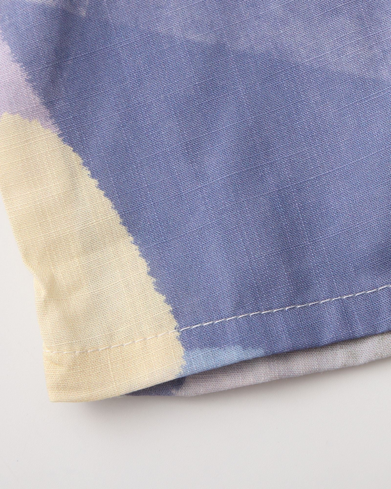 荷塘月色印花 兒童斜領襯衫