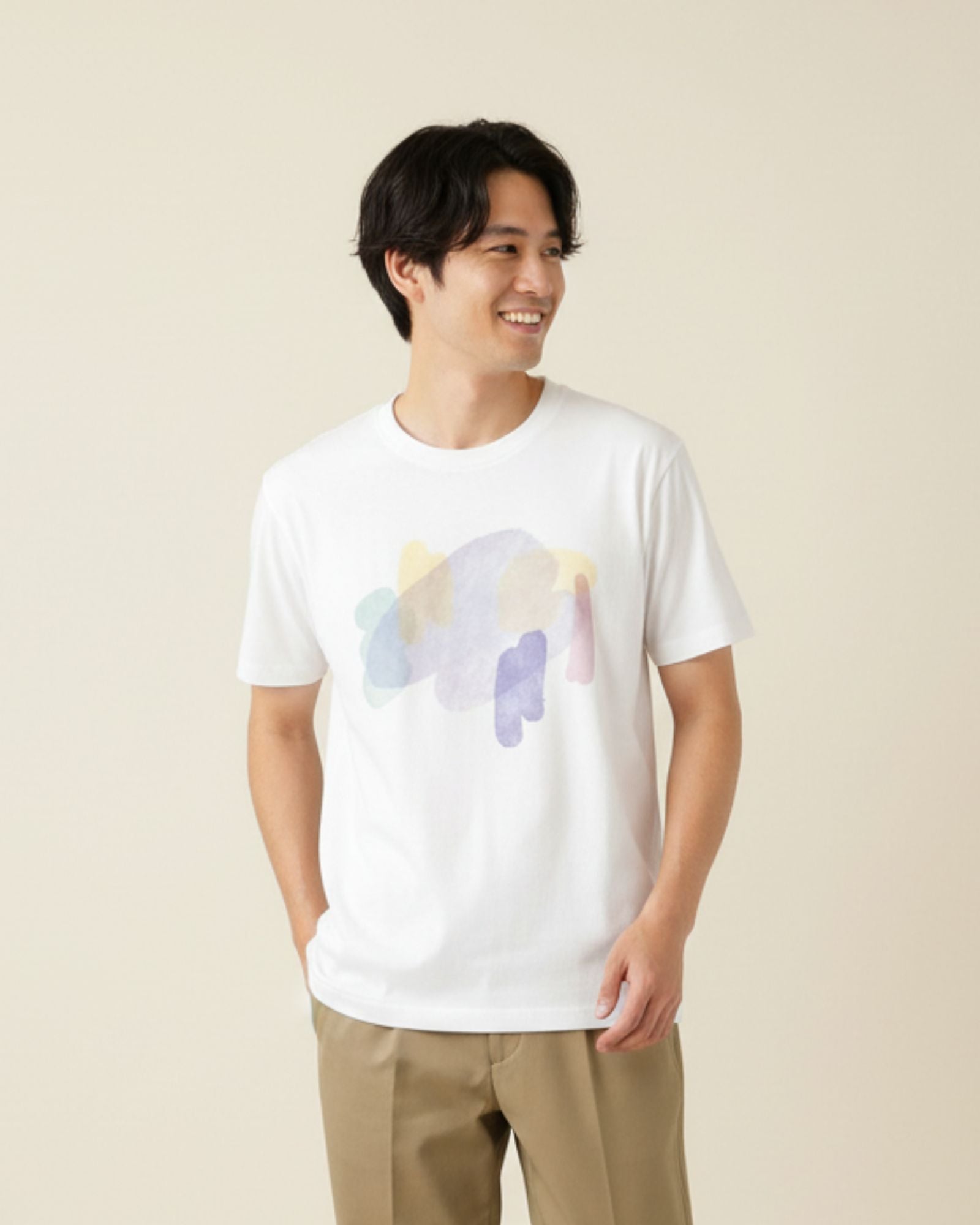 月夜の蓮池 アートプリントTシャツ(親子ペア)