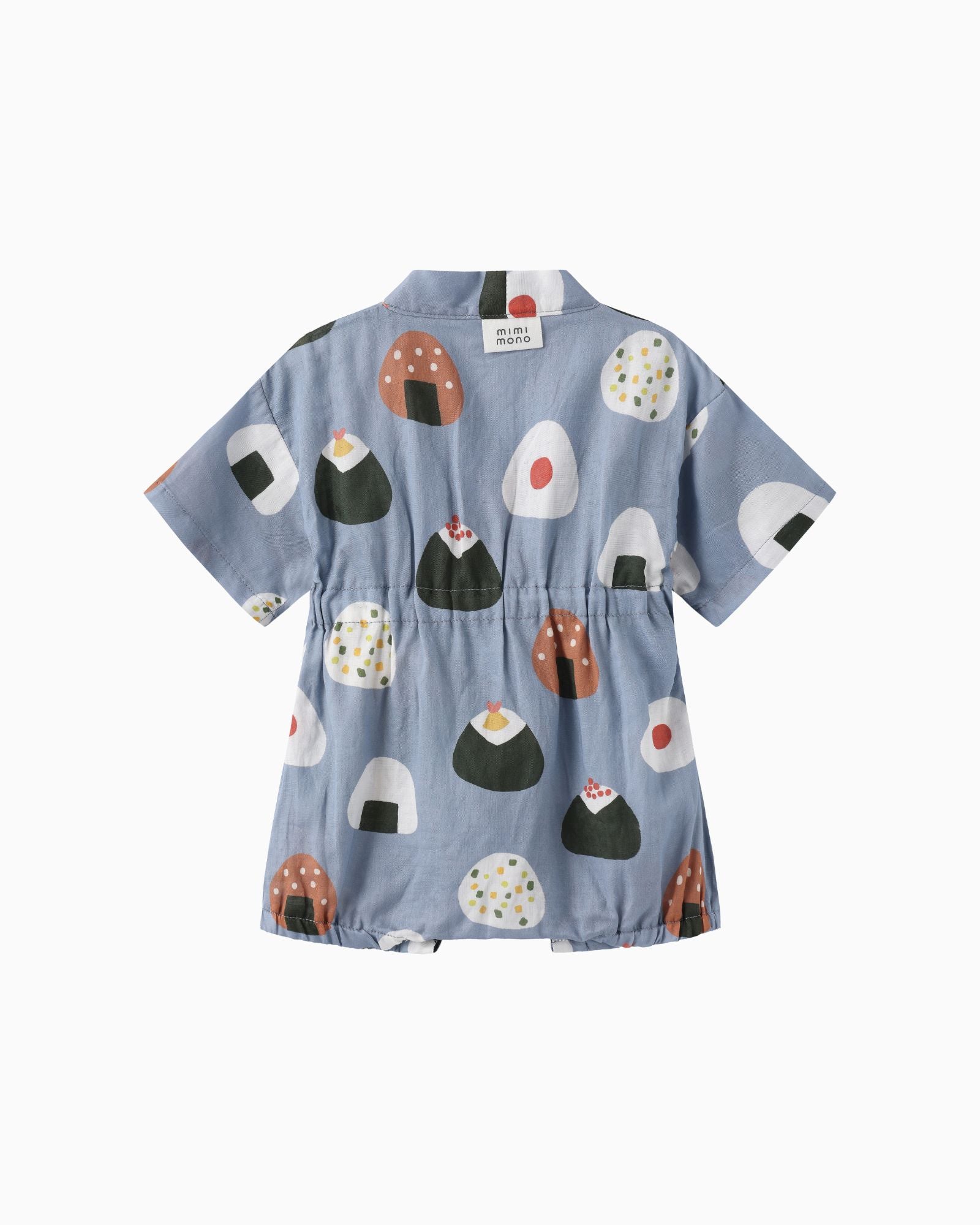補貨預購:Oishii壽司嬰兒和服 – 灰藍色
