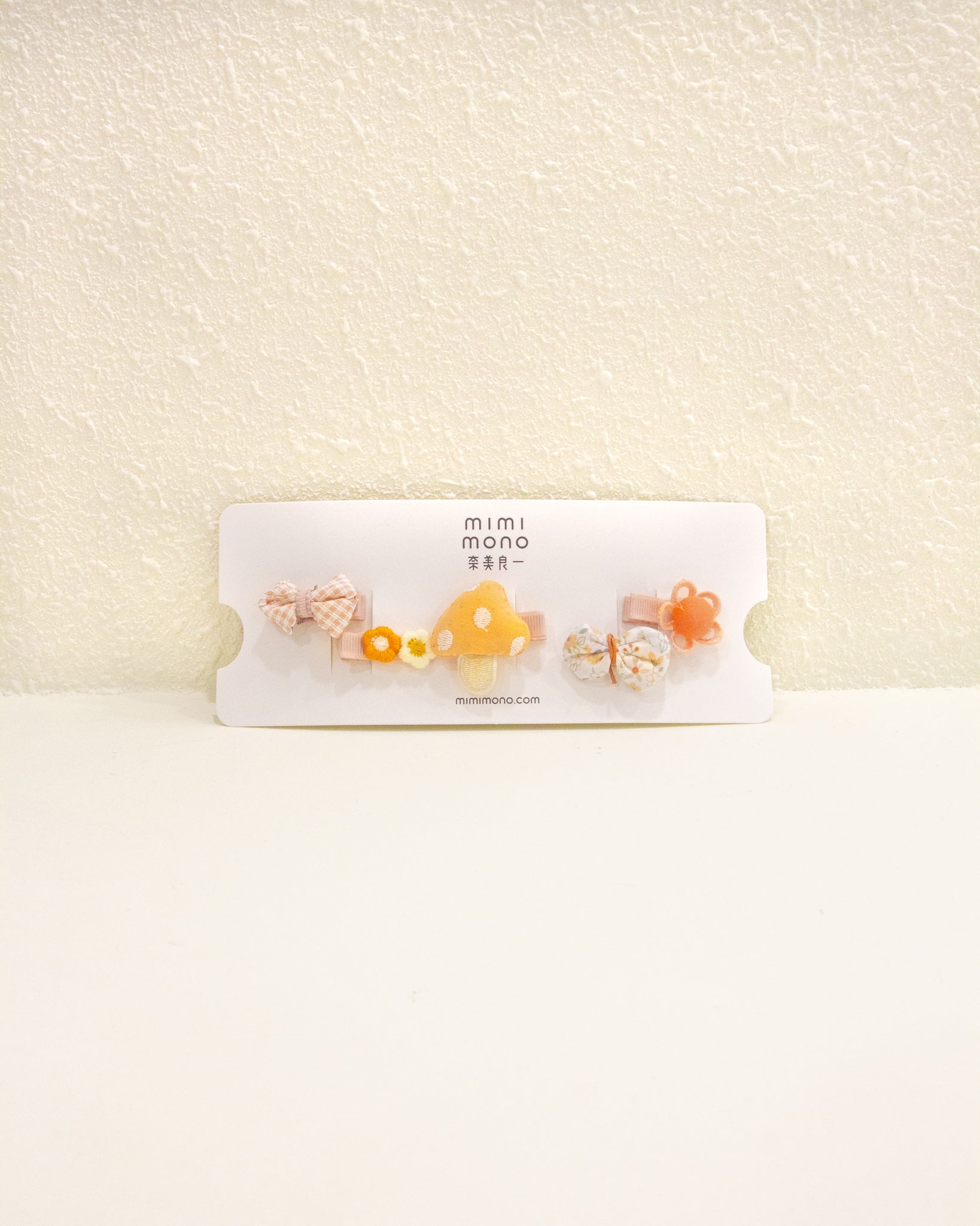 橙色小蘑菇髮夾