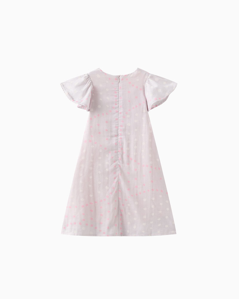 Pink-a-Dot Watercolor Flutter Dress