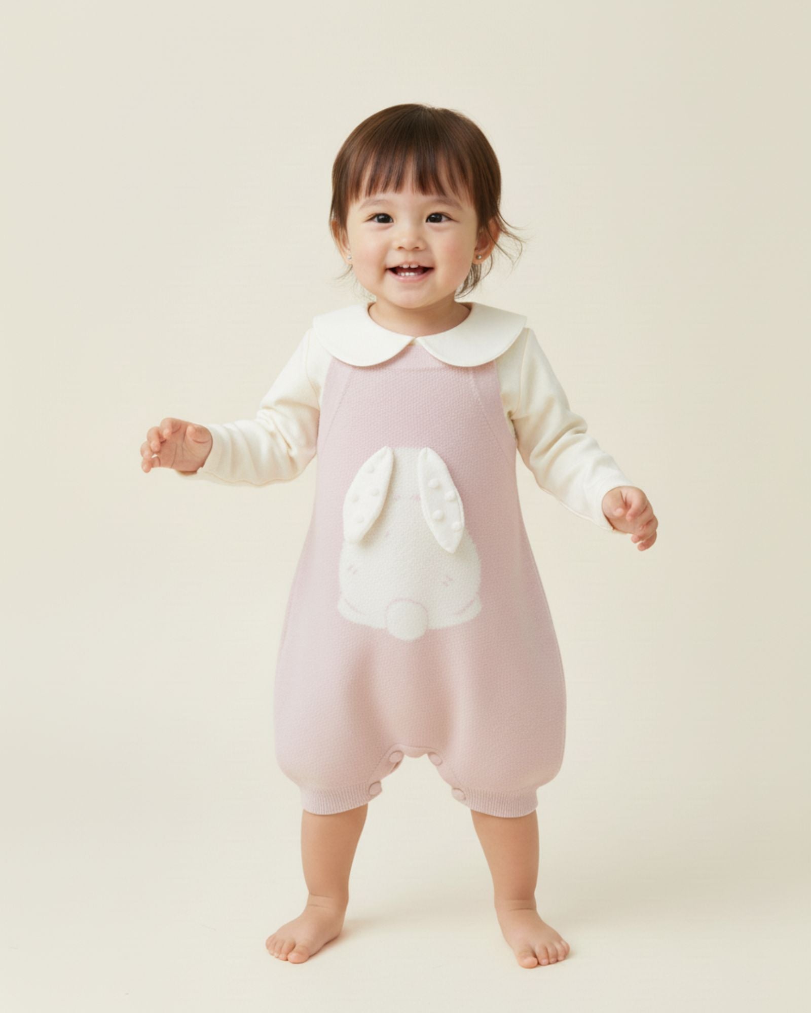 Pre-order: Bunny Knitted Baby Romper