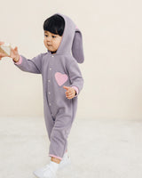 Bunny Heart Hoodie Romper