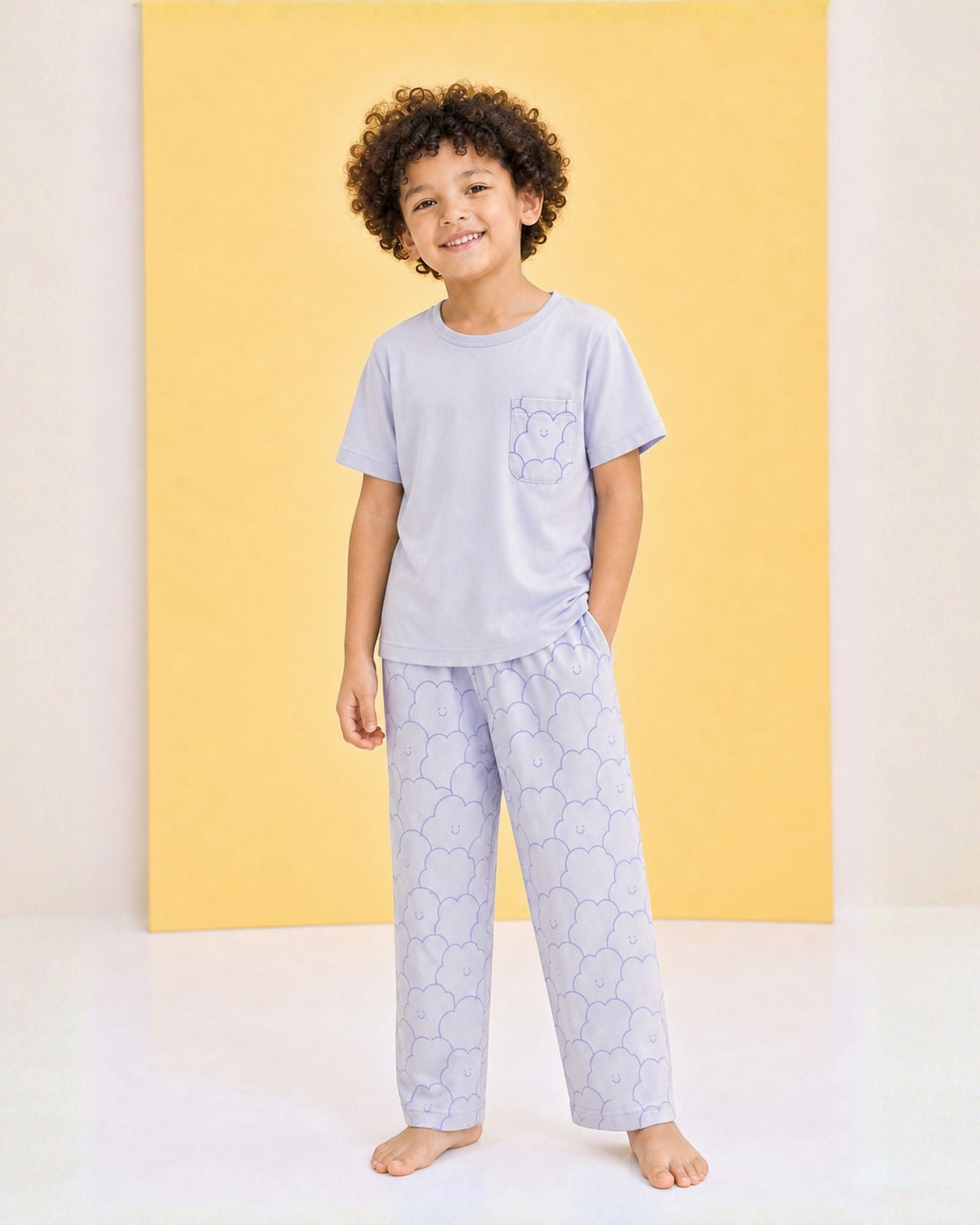 Pre-order: Kids Cloud Pyjamas Set - Taro Smoothie