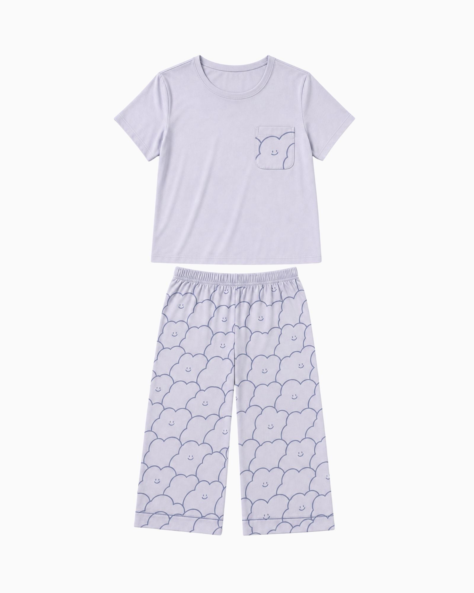 Pre-order: Kids Cloud Pyjamas Set - Taro Smoothie