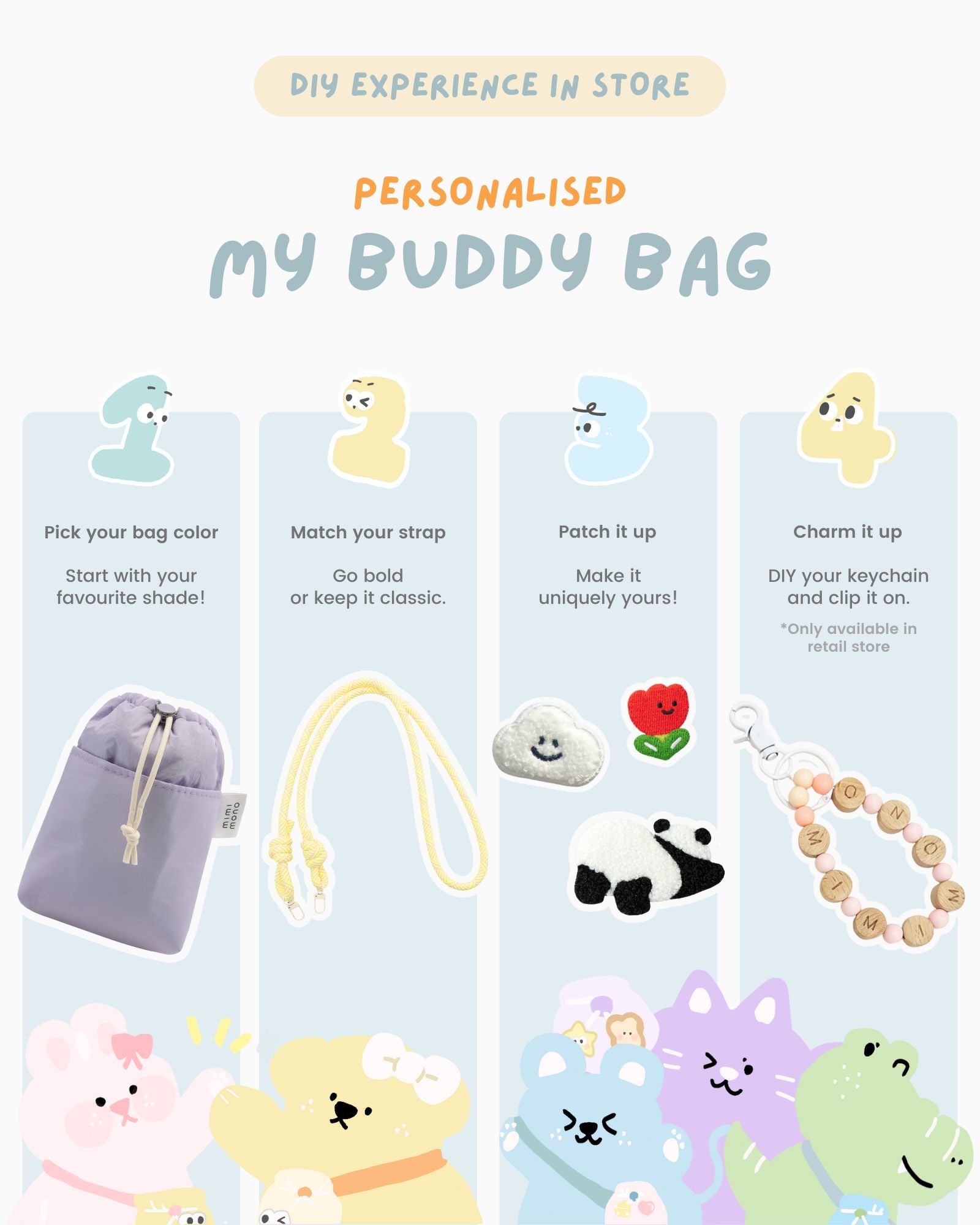 Retail-exclusive: My Buddy Beads Keychain