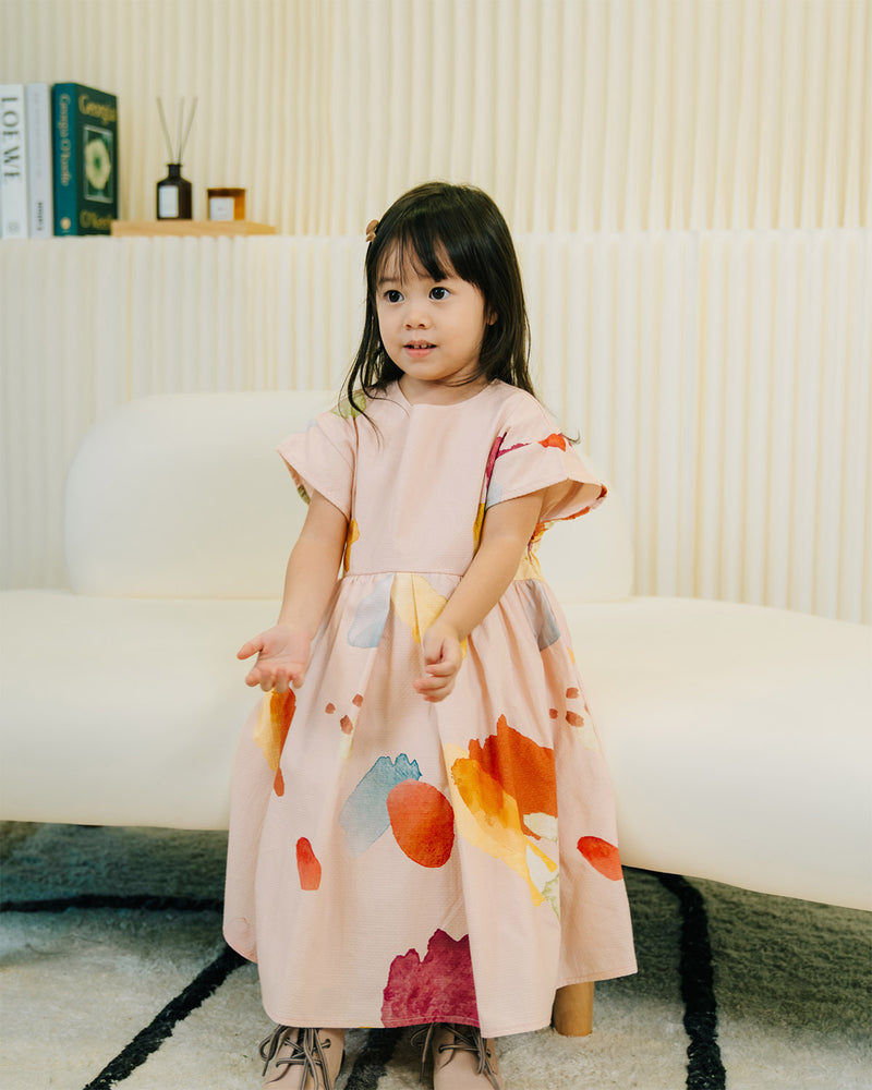 Babydoll Dress - Peachy Palette