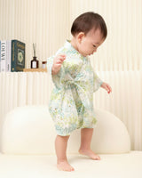 Petal & Pastels Baby Kimono - lime