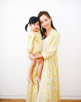 碎花嬰兒連身衣 - 黃色