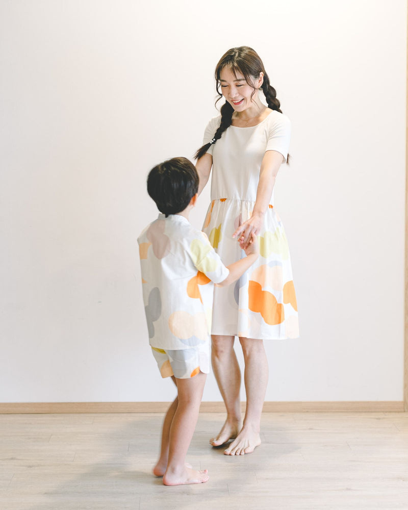 Mums Balloon Colourblock Midi Dress