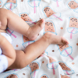Organic Bamboo Blend Swaddle - Boba Bubble Tea