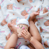 Organic Bamboo Blend Swaddle - Boba Bubble Tea