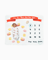 Fleece Milestone Blanket - I'm All That and Dim Sum
