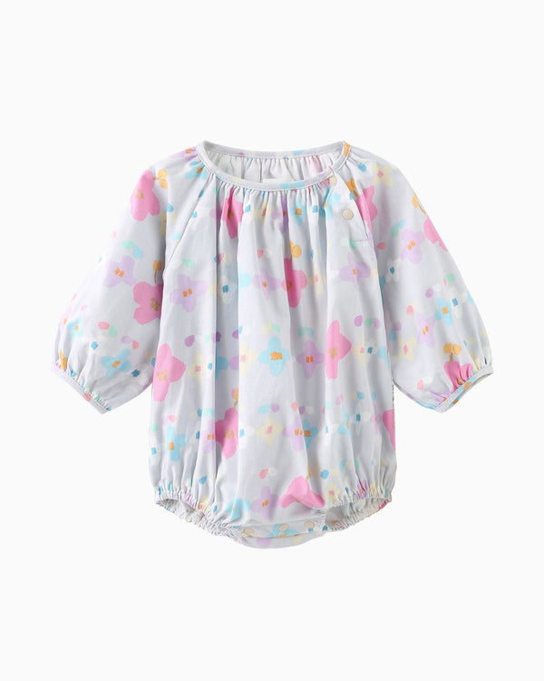 Lavender Floral Baby Puffy Onesie