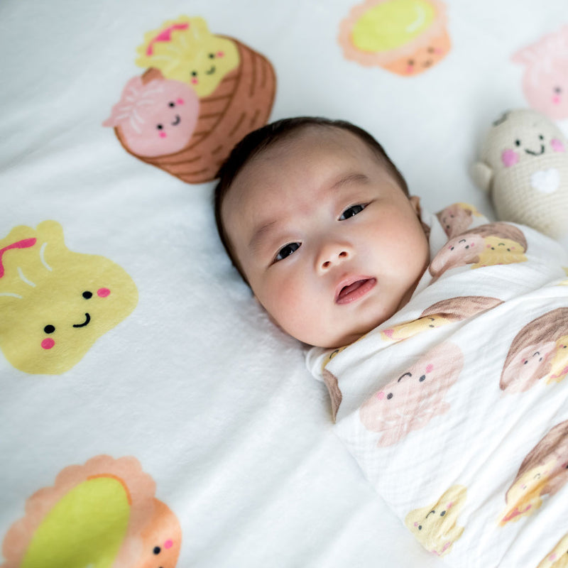 Fleece Milestone Blanket - I'm All That and Dim Sum