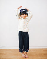 Boy Shirt, Mismatch Dancing Polka Dots Shirt, 100% Cotton