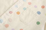 Boy Shirt, Mismatch Dancing Polka Dots Shirt, 100% Cotton