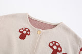 MushroomsKnittedCardigan, 100% Cotton