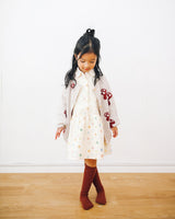 MushroomsKnittedCardigan, 100% Cotton