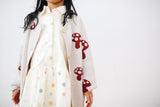 MushroomsKnittedCardigan, 100% Cotton
