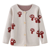 MushroomsKnittedCardigan, 100% Cotton