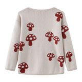 MushroomsKnittedCardigan, 100% Cotton