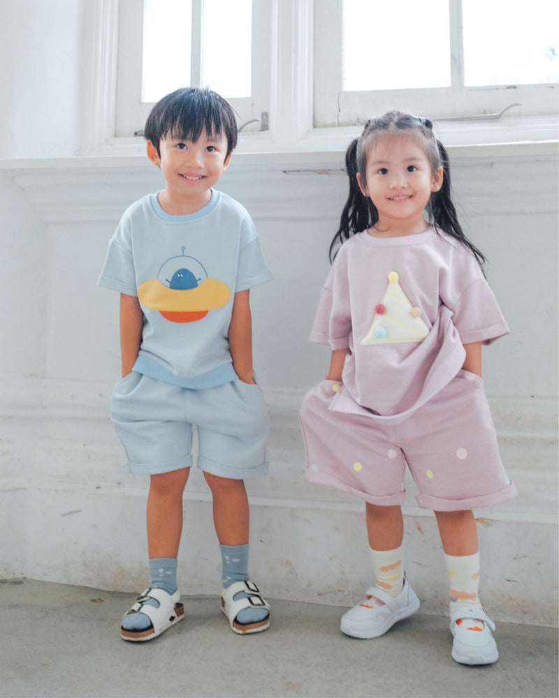 Pom Pom派對襯衫+短褲套裝