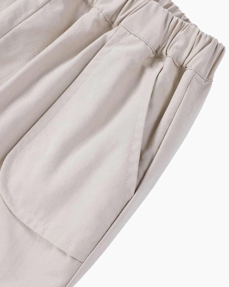 Stitching Pocket Shorts (Beige)