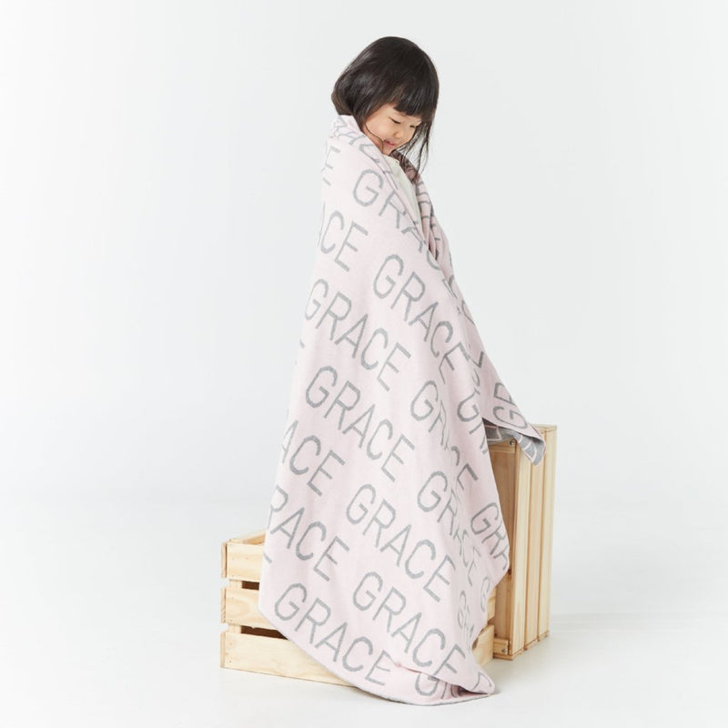 Personalized Blanket (Light Pink Background)