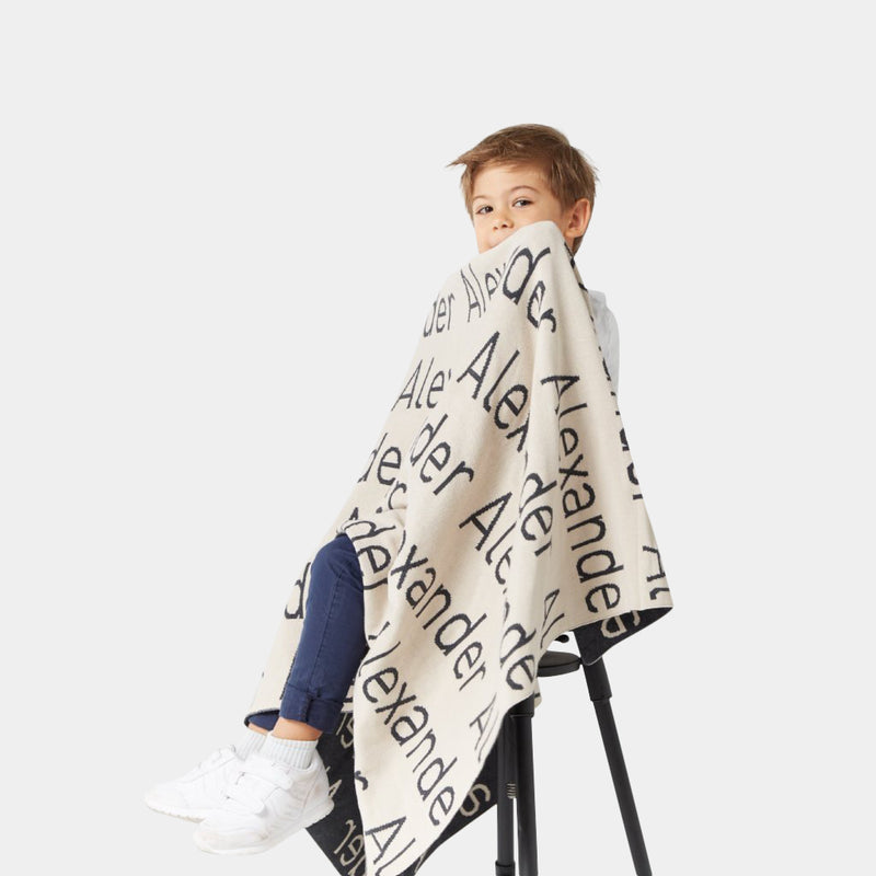 Personalized Blanket (Oatmeal Background)