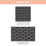 Personalized Blanket (Light Grey Background)