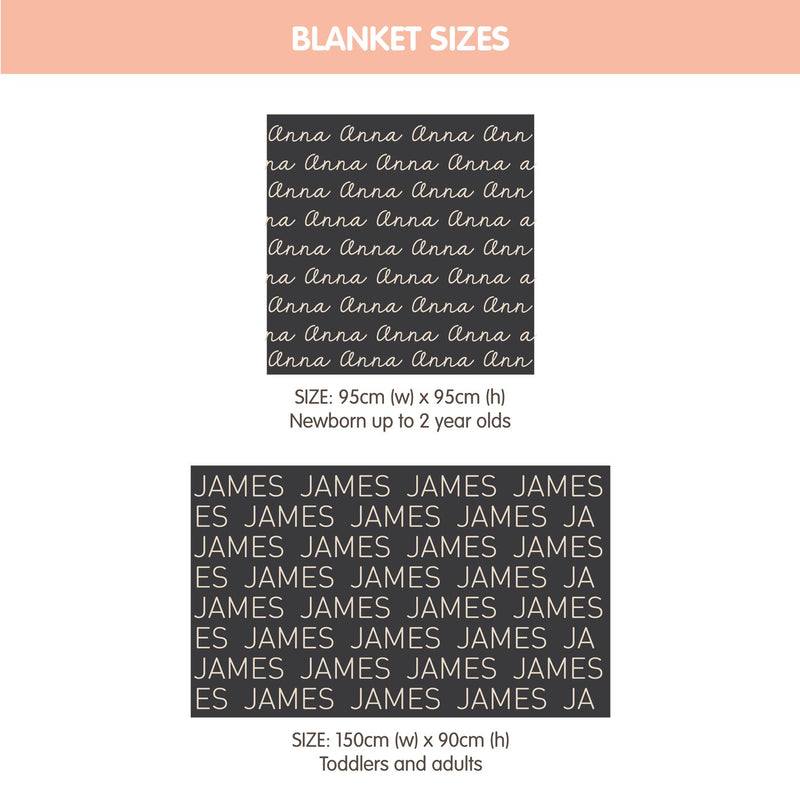 Personalized Blanket (Light Grey Background)