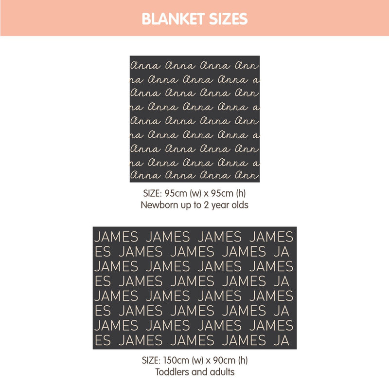 Personalized Blanket (Oatmeal Background)